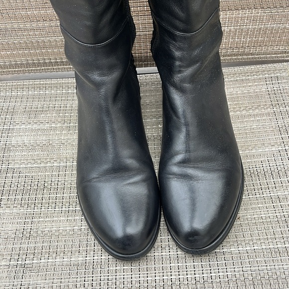 STUART WIETZMAN LADIES BLACK SMOOTH/TEXTURED OVER KNEE BOOTS-6.5 - Picture 3 of 15